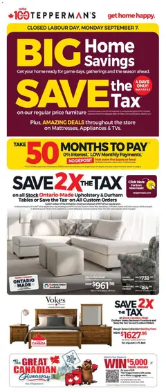 Preview of leaflet Tepperman's weekly flyer / circulaire from shop Tepperman's is valid from Sep 04, 2026