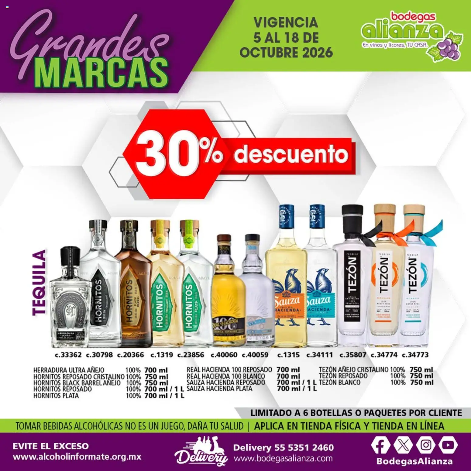 Vista previa las ofertas de la tienda Bodegas Alianza - Bodegas Alianza catálogo Grandes Marcas desde el 05/10/2026 