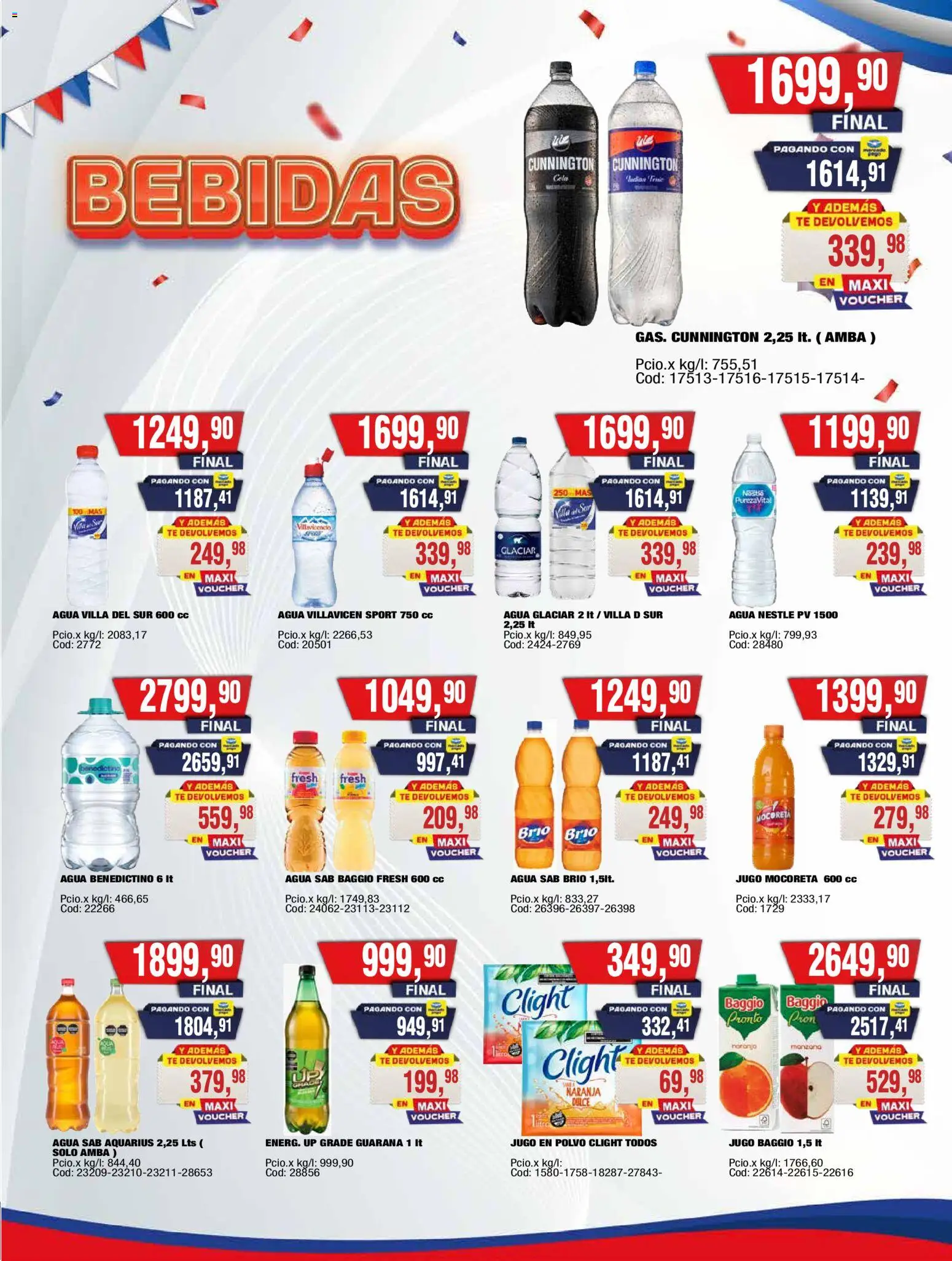 Vista previa del folleto de la tienda Maxiconsumo válido desde el 10/08/2026 - Té, Agua, Bebidas, Jugo, Soda, Dulce, Polvo