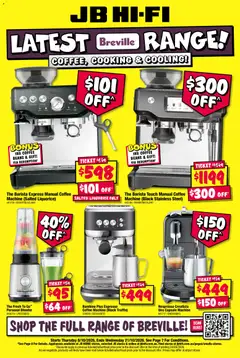 Preview of catalogue JB Hi-Fi catalogue Latest Breville Range from shop JB Hi-Fi valid 08/10/2026