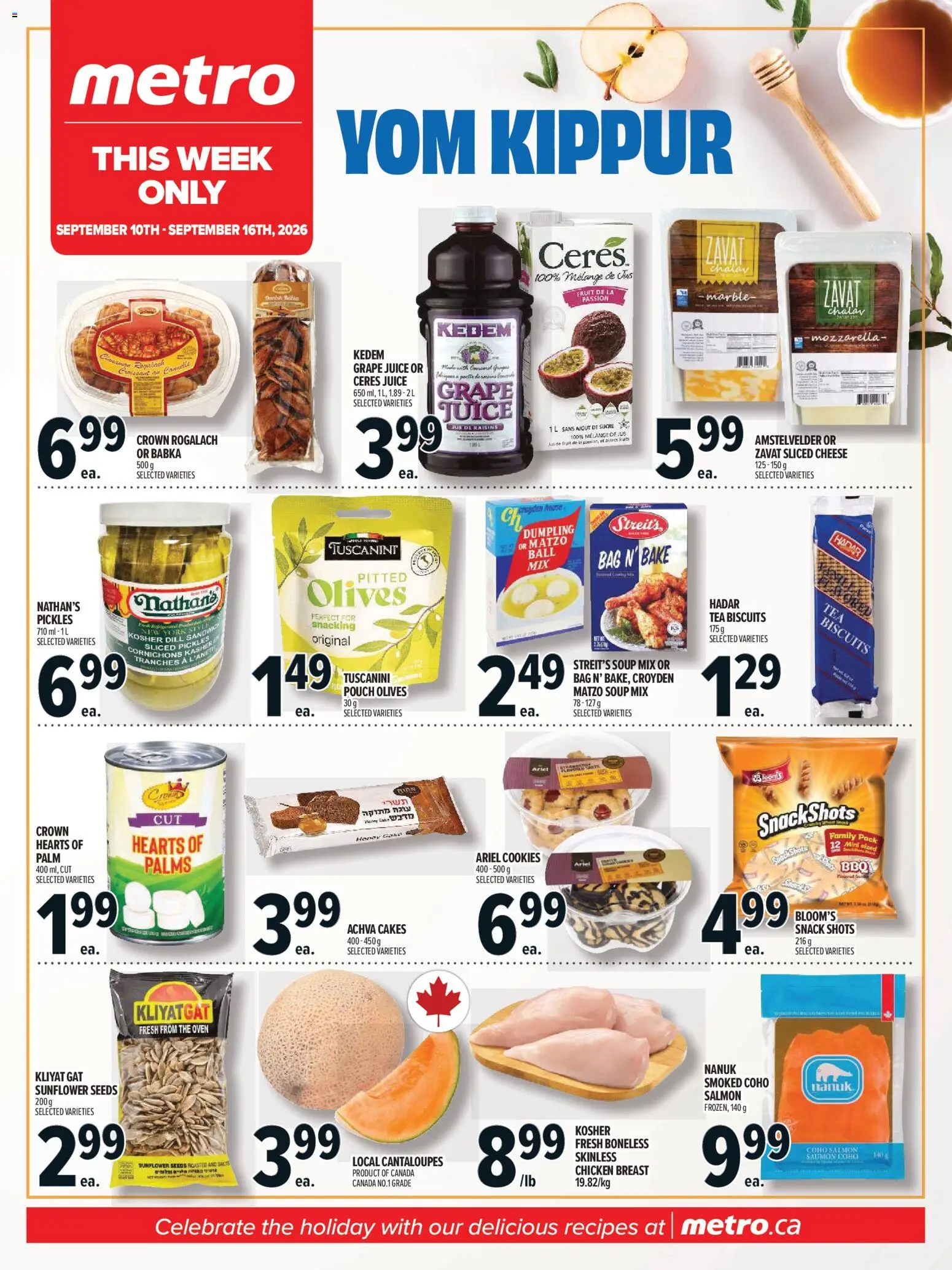 Preview of leaflet Metro flyer - Yom Kippur from shop Metro is valid from Sep 10, 2026