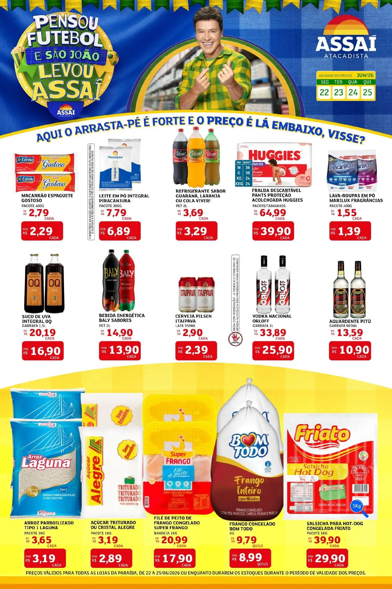 Pré-Visualização do folheto "Assaí Atacadista ofertas - PB" da loja Assaí Atacadista válido a partir de 22/06/2026