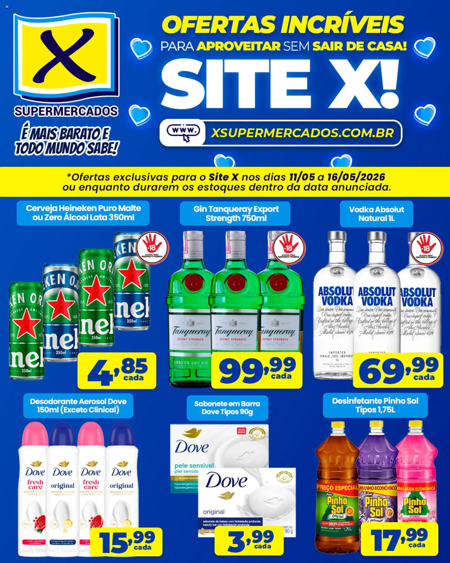 Pré-Visualização do folheto "X Supermercados ofertas incríveis " da loja X Supermercados válido a partir de 11/05/2026