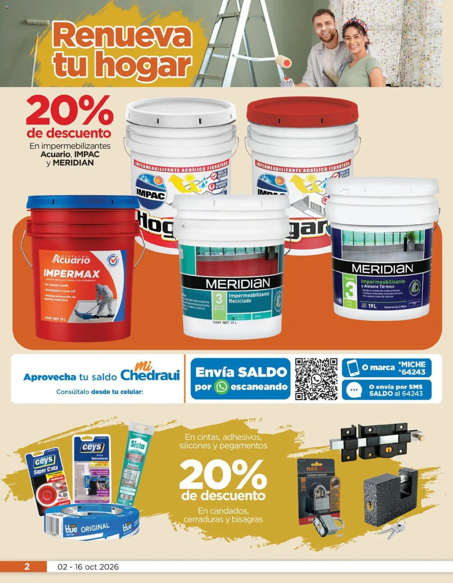 Vista previa las ofertas de la tienda Chedraui - Chedraui folleto Renueva tu hogar Llevarte más cuesta menos desde el 02/10/2026 