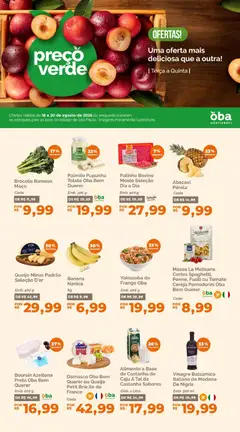 Pré-Visualização do folheto "Oba Hortifruti - Ofertas da semana" da loja Oba Hortifruti válido a partir de 18/08/2026