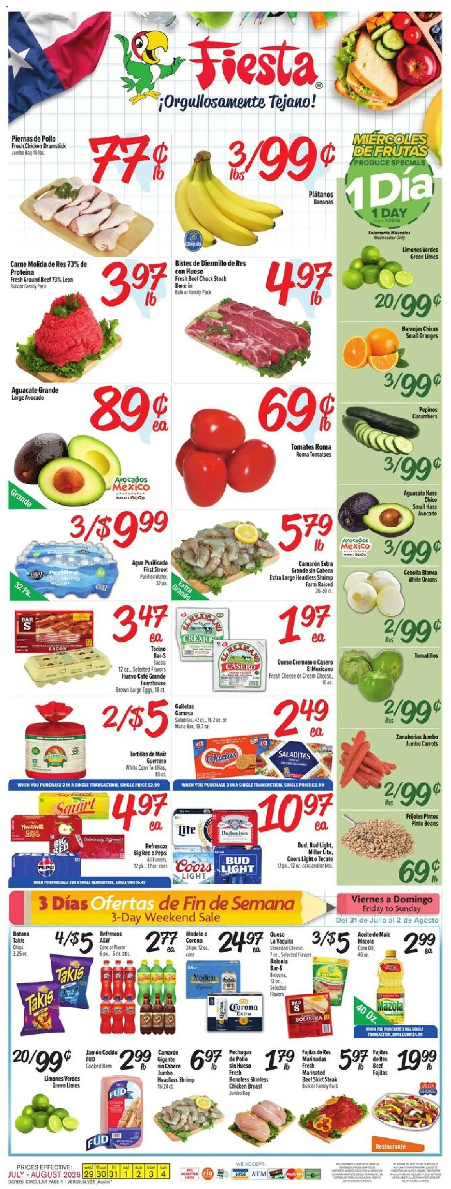 Ad Preview of Fiesta Mart Fiesta Mart Weekly Ad from 07/29/2026