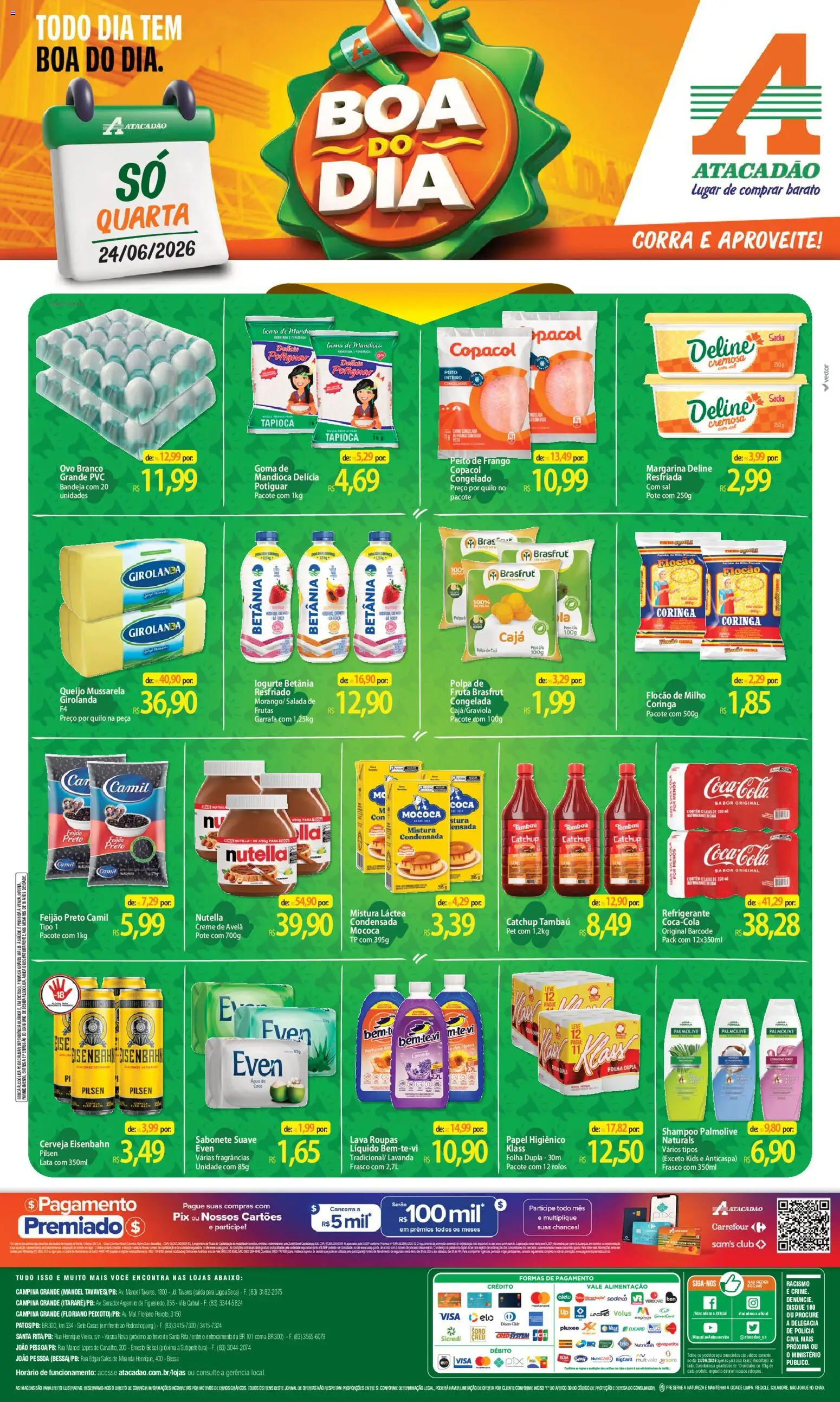 Pré-Visualização do folheto "Atacadão ofertas - PB" da loja Atacadão válido a partir de 24/06/2026