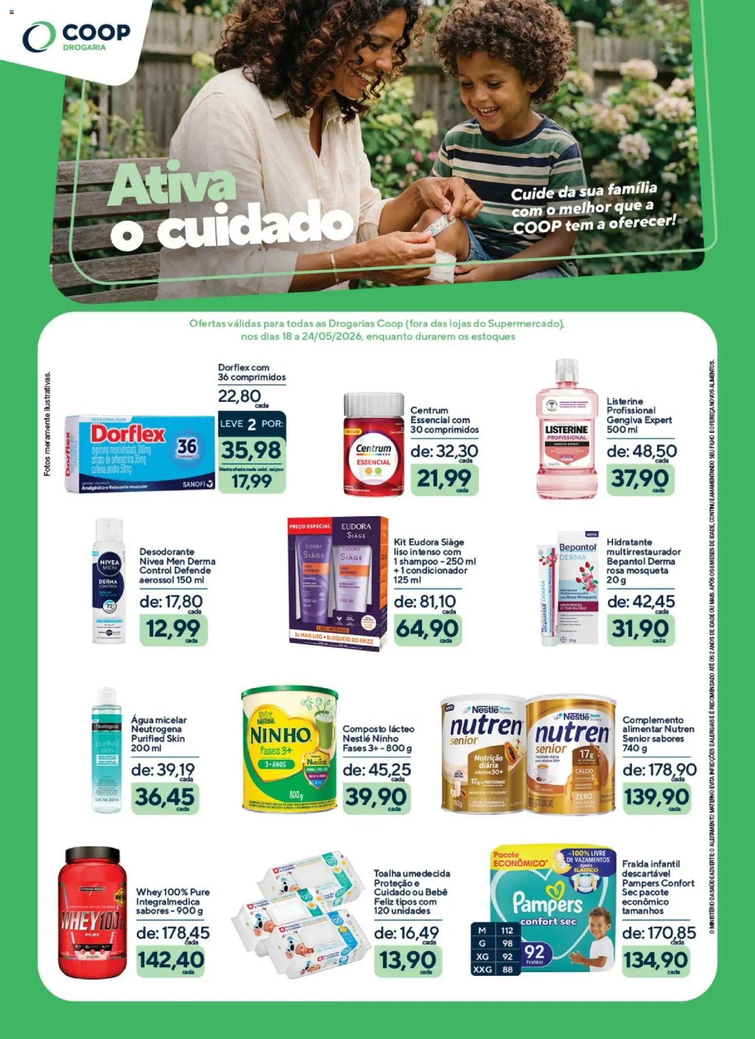Pré-Visualização do folheto "Coop ofertas Drogaria Saúde e Bem-Estar" da loja Coop válido a partir de 18/05/2026