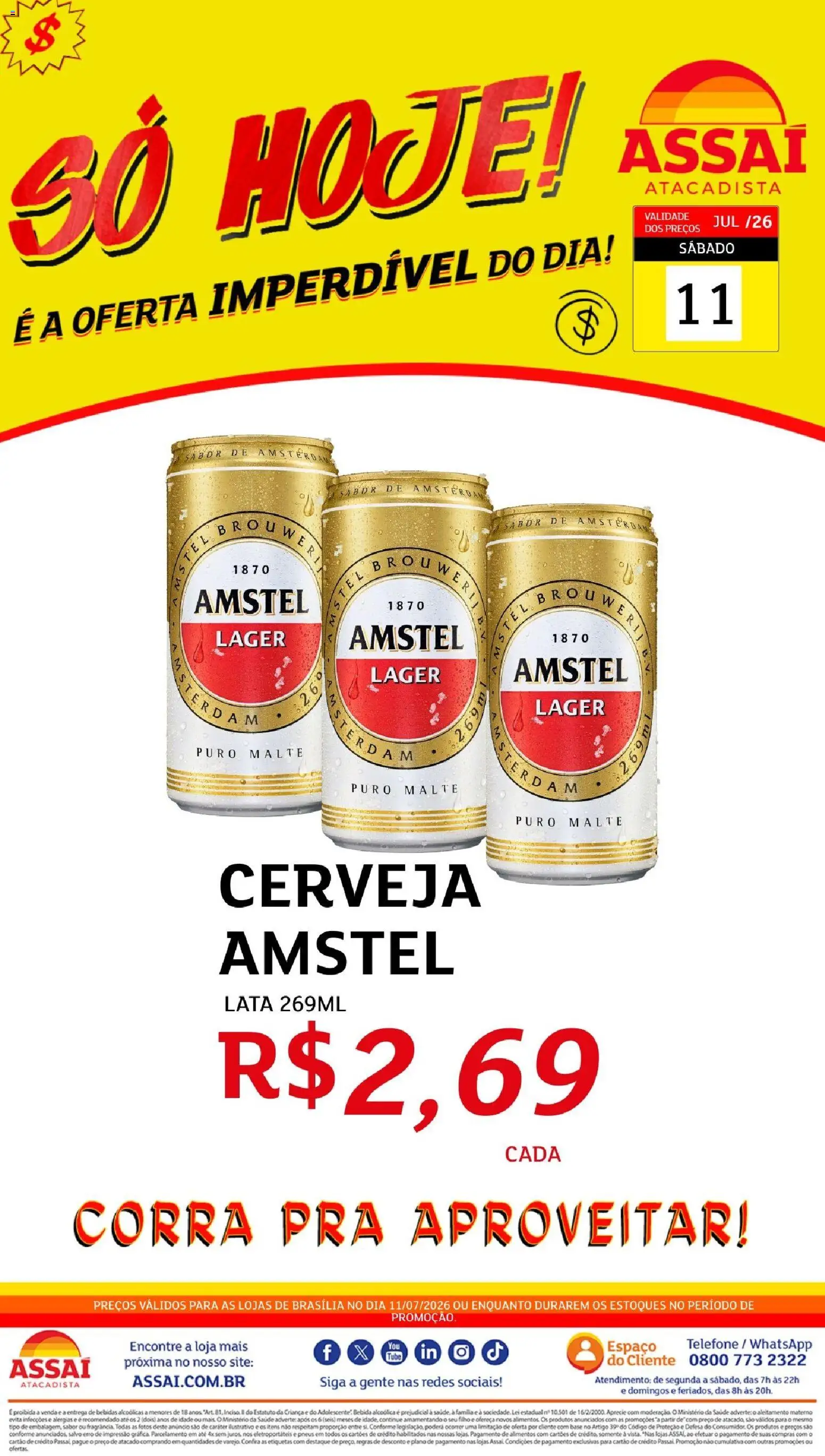 Pré-Visualização do folheto "Assaí Atacadista ofertas - DF" da loja Assaí Atacadista válido a partir de 11/07/2026