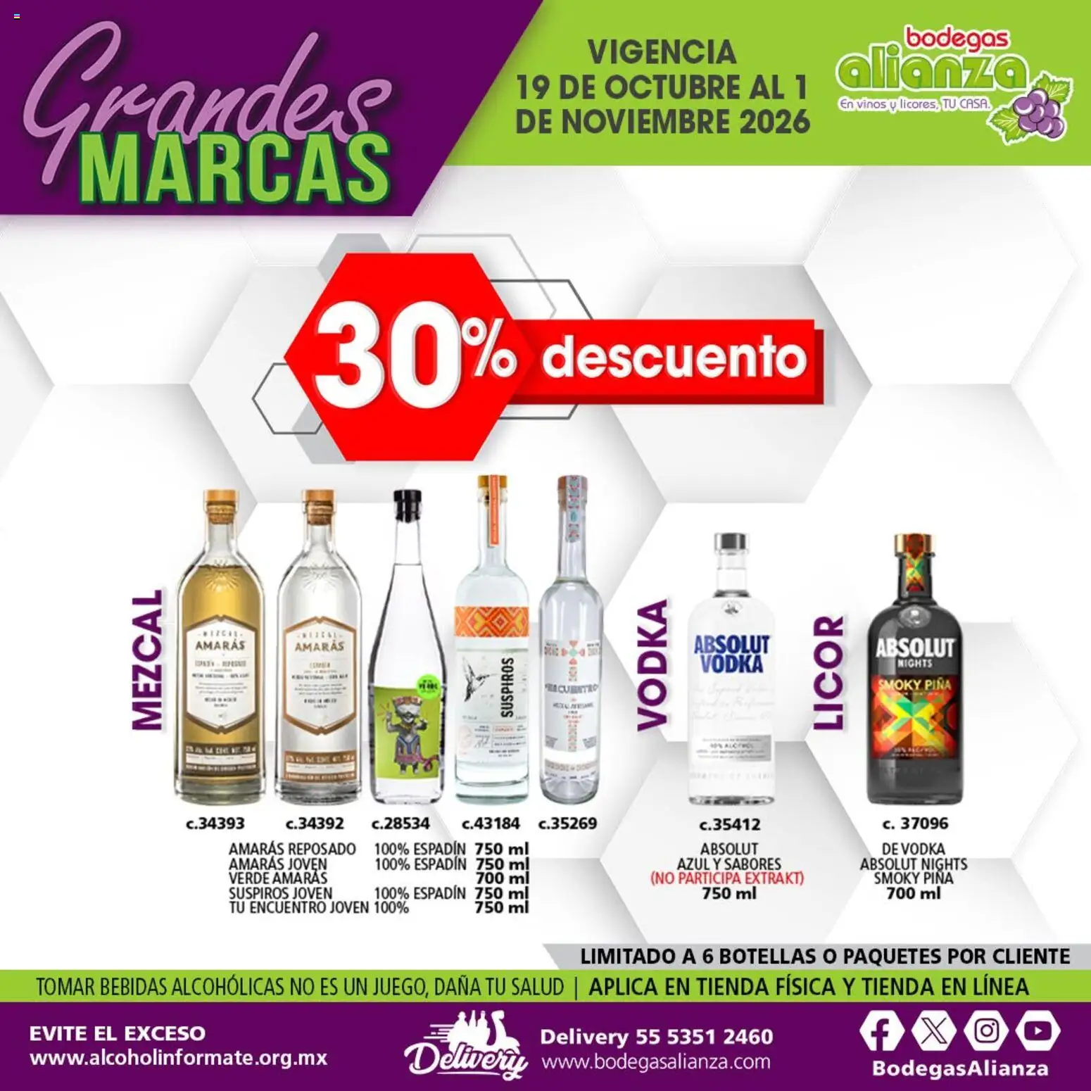 Vista previa las ofertas de la tienda Bodegas Alianza - Bodegas Alianza catálogo Grandes Marcas desde el 19/10/2026 