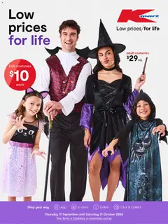 Preview of catalogue Kmart catalogue Halloween from shop Kmart valid 17/09/2026