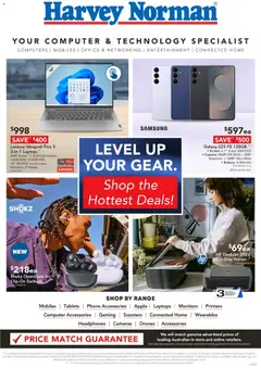 Preview of catalogue Harvey Norman Computers Level up your Gear from shop Harvey Norman valid 18/08/2026