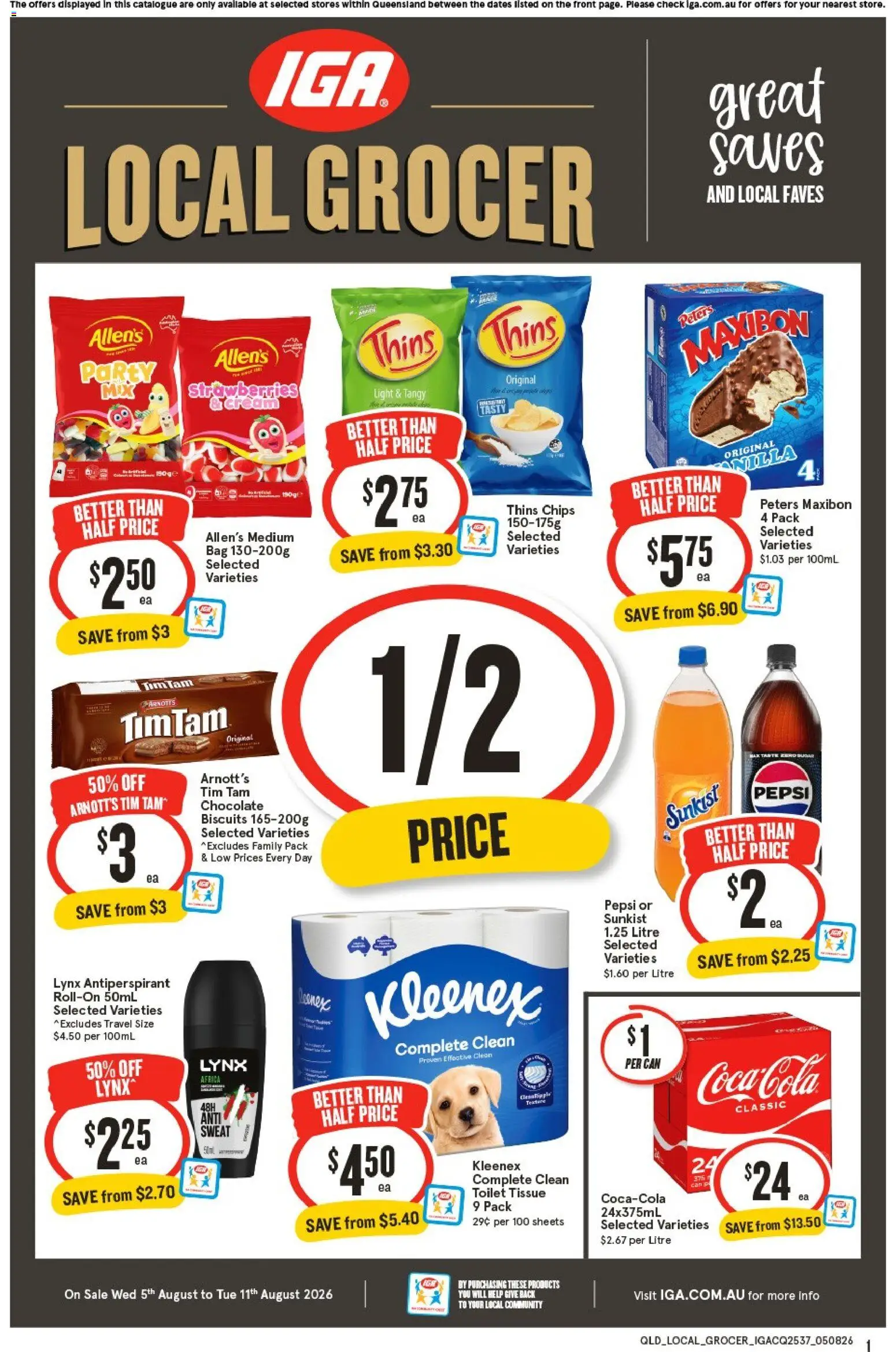 Preview of catalogue IGA Local Grocer QLD from shop IGA valid 05/08/2026