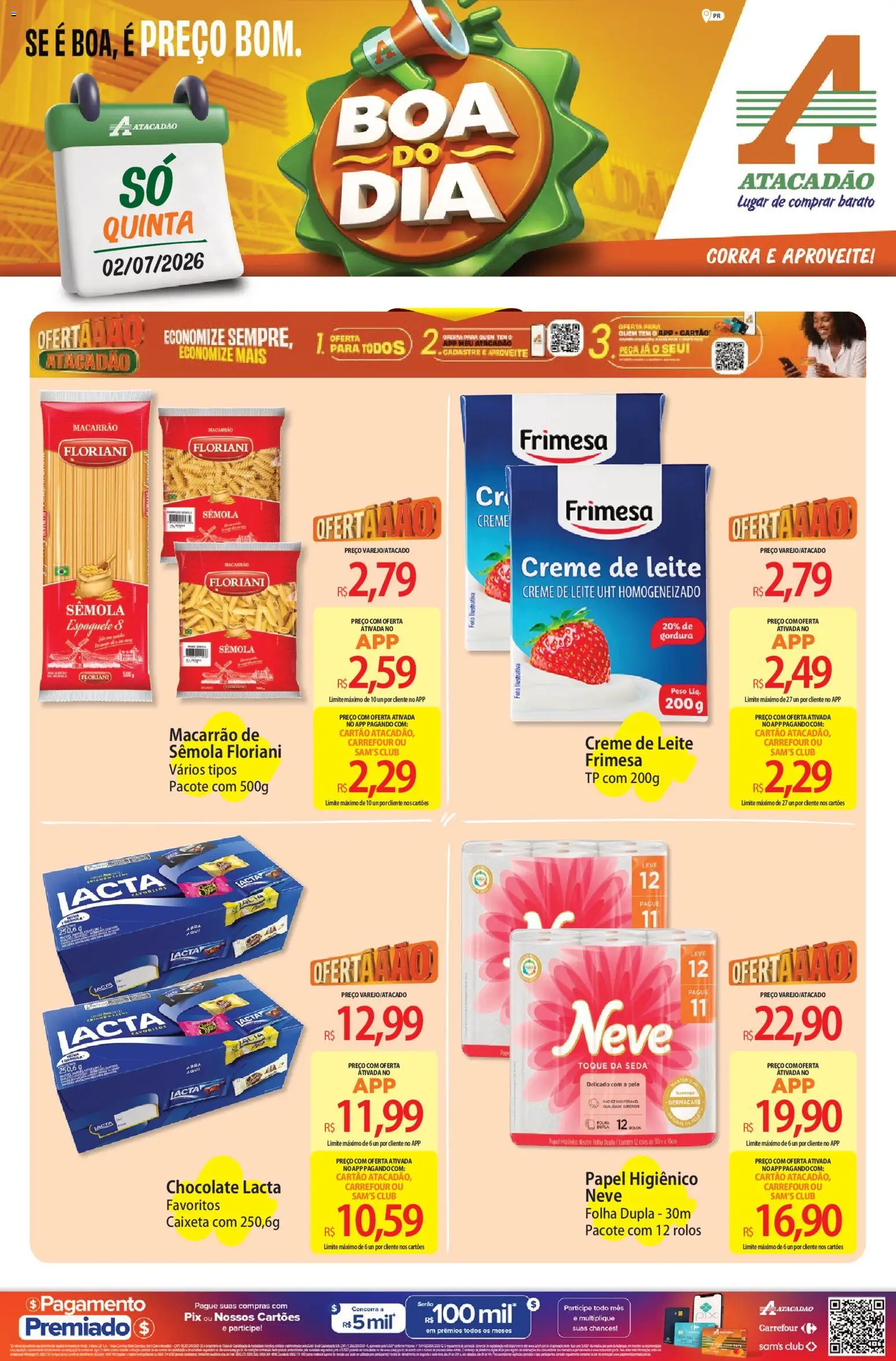 Pré-Visualização do folheto "Atacadão ofertas - PR" da loja Atacadão válido a partir de 02/07/2026