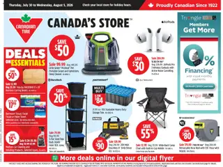 Preview of leaflet Canadian Tire weekly flyer from shop Canadian Tire is valid from Jul 30, 2026