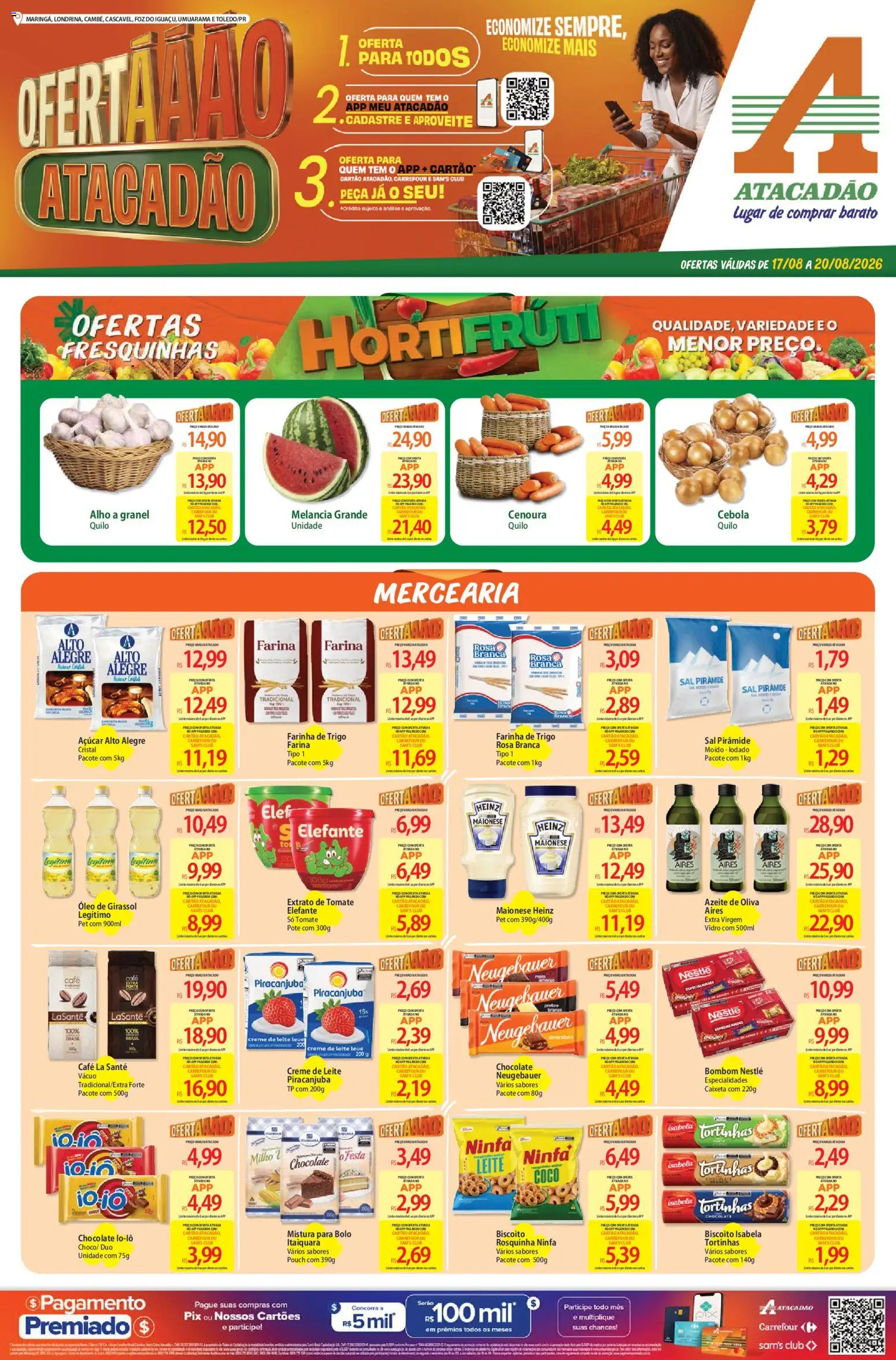 Pré-Visualização do folheto "Atacadão ofertas - PR" da loja Atacadão válido a partir de 17/08/2026