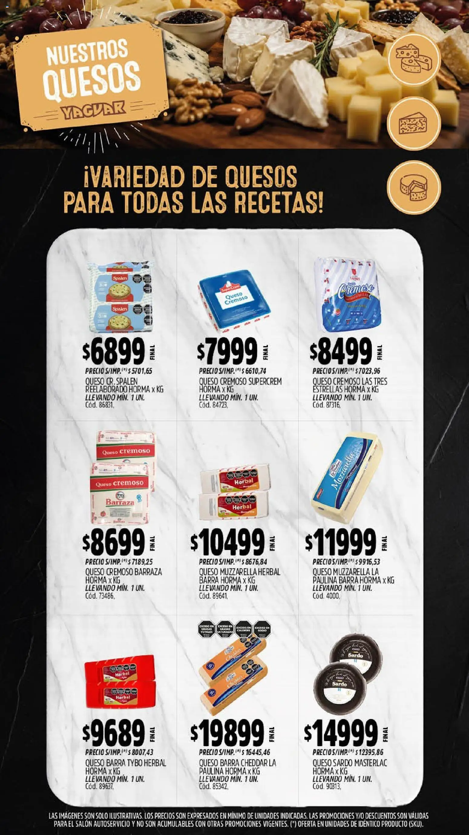 Vista previa del folleto de la tienda Yaguar válido desde el 14/09/2026 - Queso, Mozzarella, Muzzarella