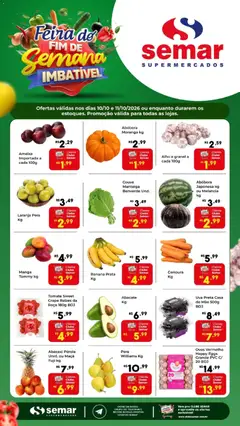 Pré-Visualização do folheto "Semar Supermercado ofertas Feira" da loja Semar Supermercado válido a partir de 10/10/2026