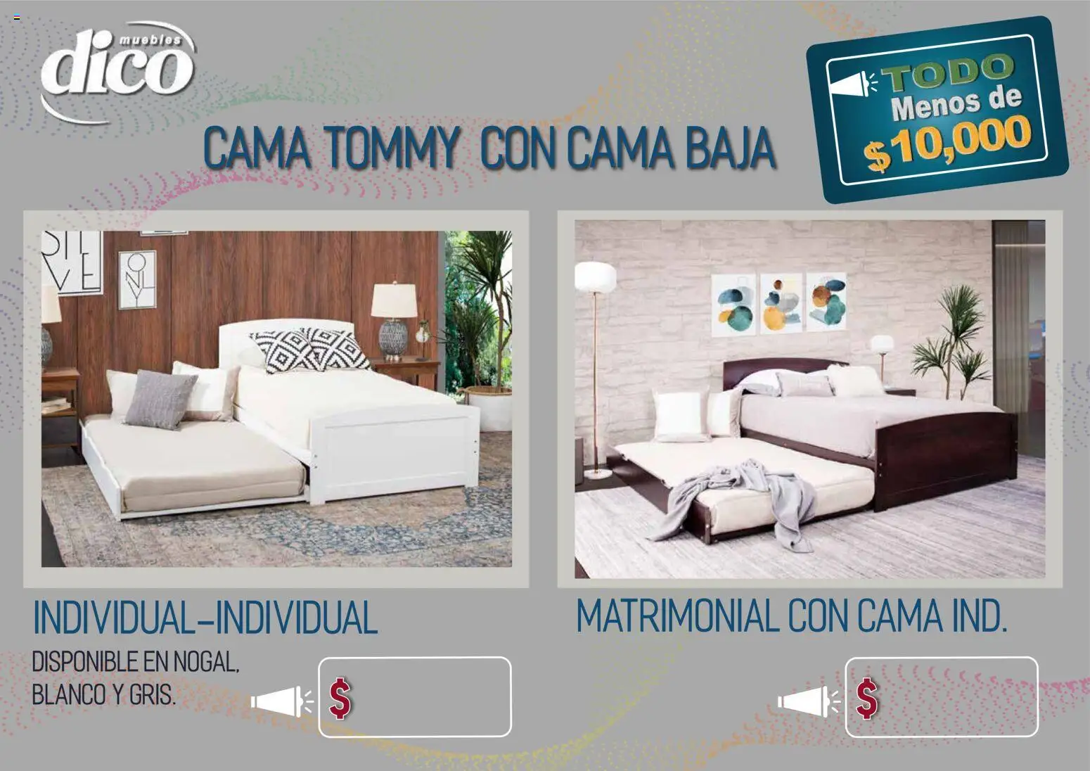 Vista previa las ofertas de la tienda Muebles Dico - Muebles Dico catálogo Todo menos de 10000 Pacifico desde el 09/04/2026 - Cama