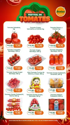 Pré-Visualização do folheto "Bretas ofertas Festival de Tomates" da loja Bretas válido a partir de 11/08/2026