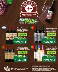 Pré-Visualização do folheto "Mart Minas ofertas Clube do Vinho" da loja Mart Minas válido a partir de 04/06/2026
