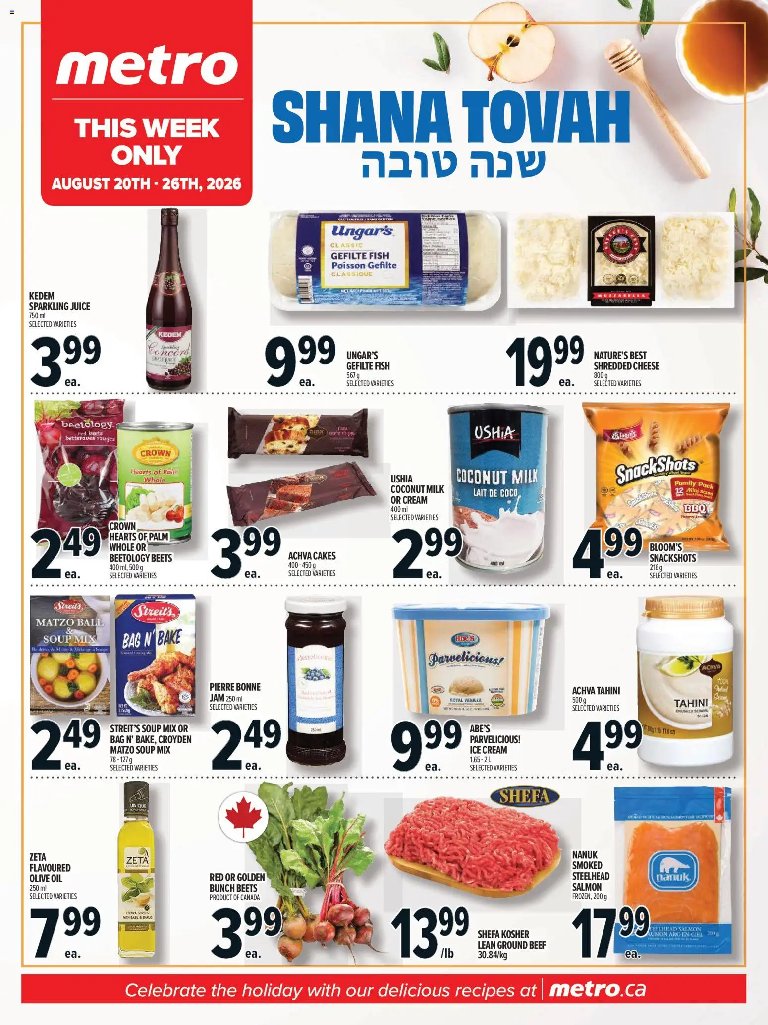 Preview of leaflet Metro flyer - Rosh Hashanah from shop Metro is valid from Aug 20, 2026
