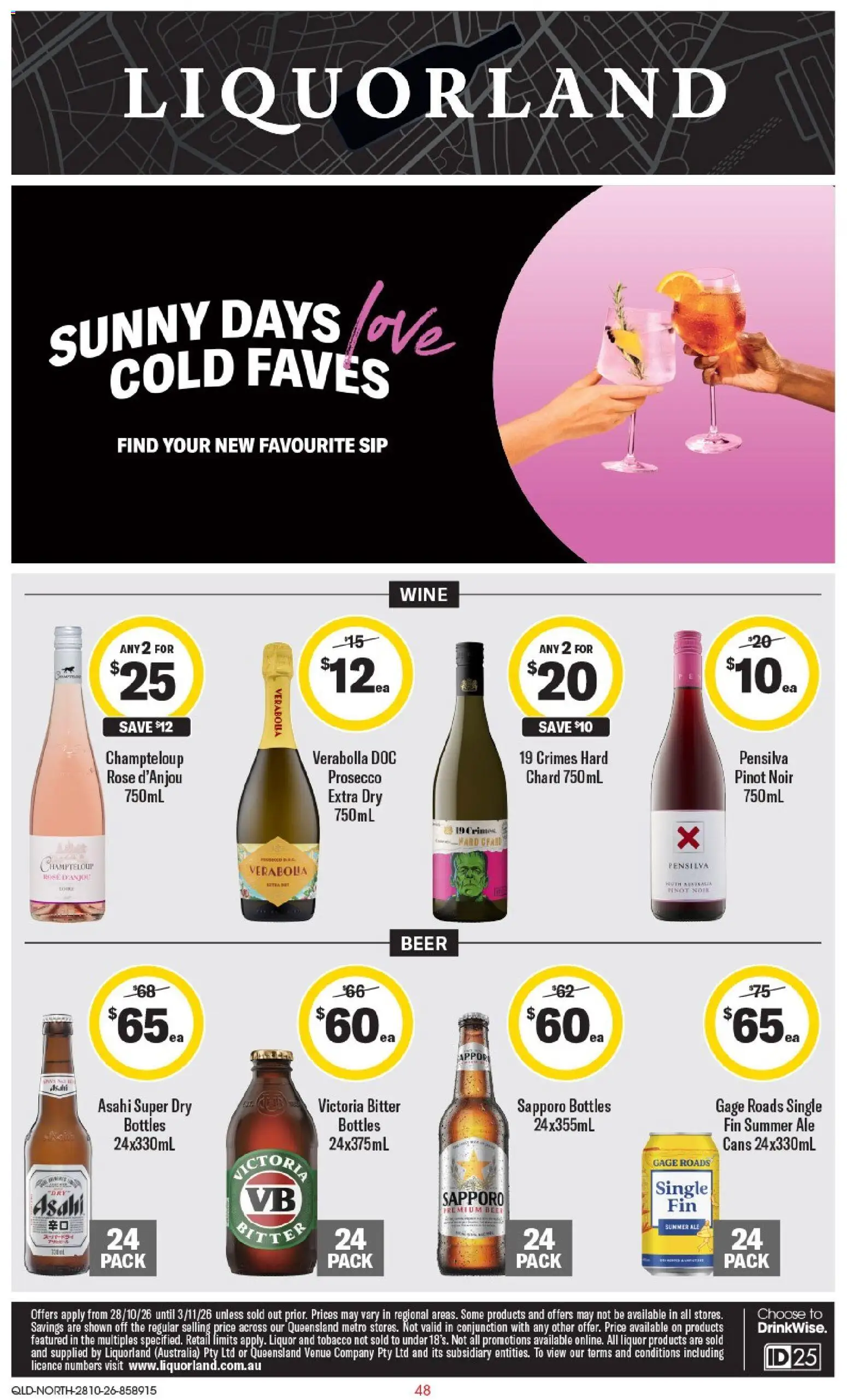 Preview of catalogue Liquorland catalogue QLD North from shop Liquorland valid 28/10/2026
