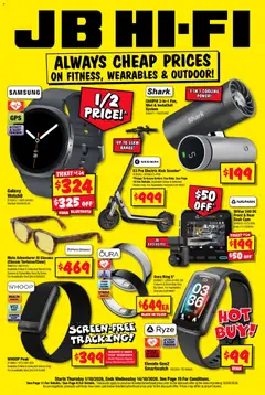 Preview of catalogue JB Hi-Fi catalogue Fitness, Wearables & Outdoor from shop JB Hi-Fi valid 01/10/2026