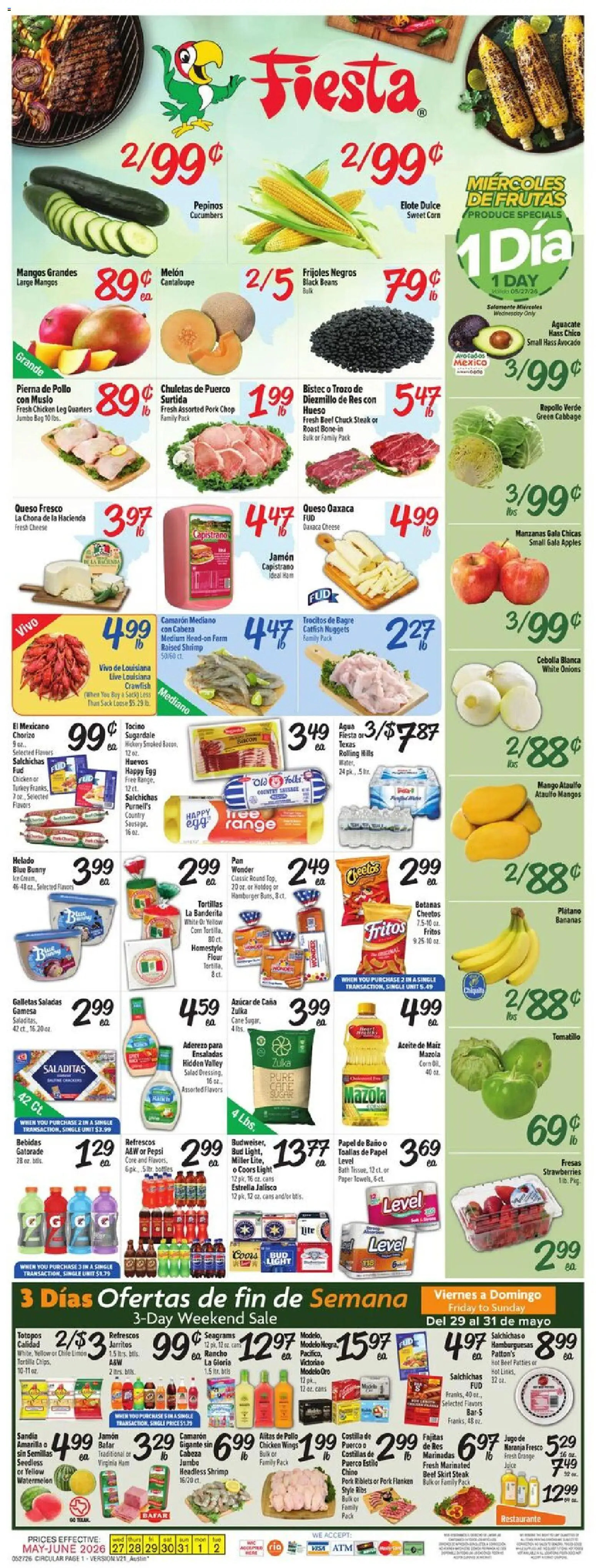 Ad Preview of Fiesta Mart Fiesta Mart Weekly Ad from 05/27/2026