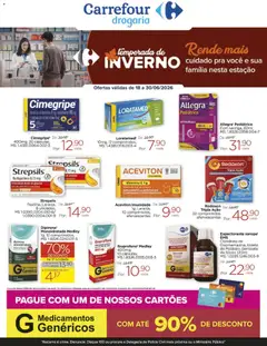 Pré-Visualização do folheto "Carrefour ofertas Drogaria Inverno" da loja Carrefour válido a partir de 18/06/2026