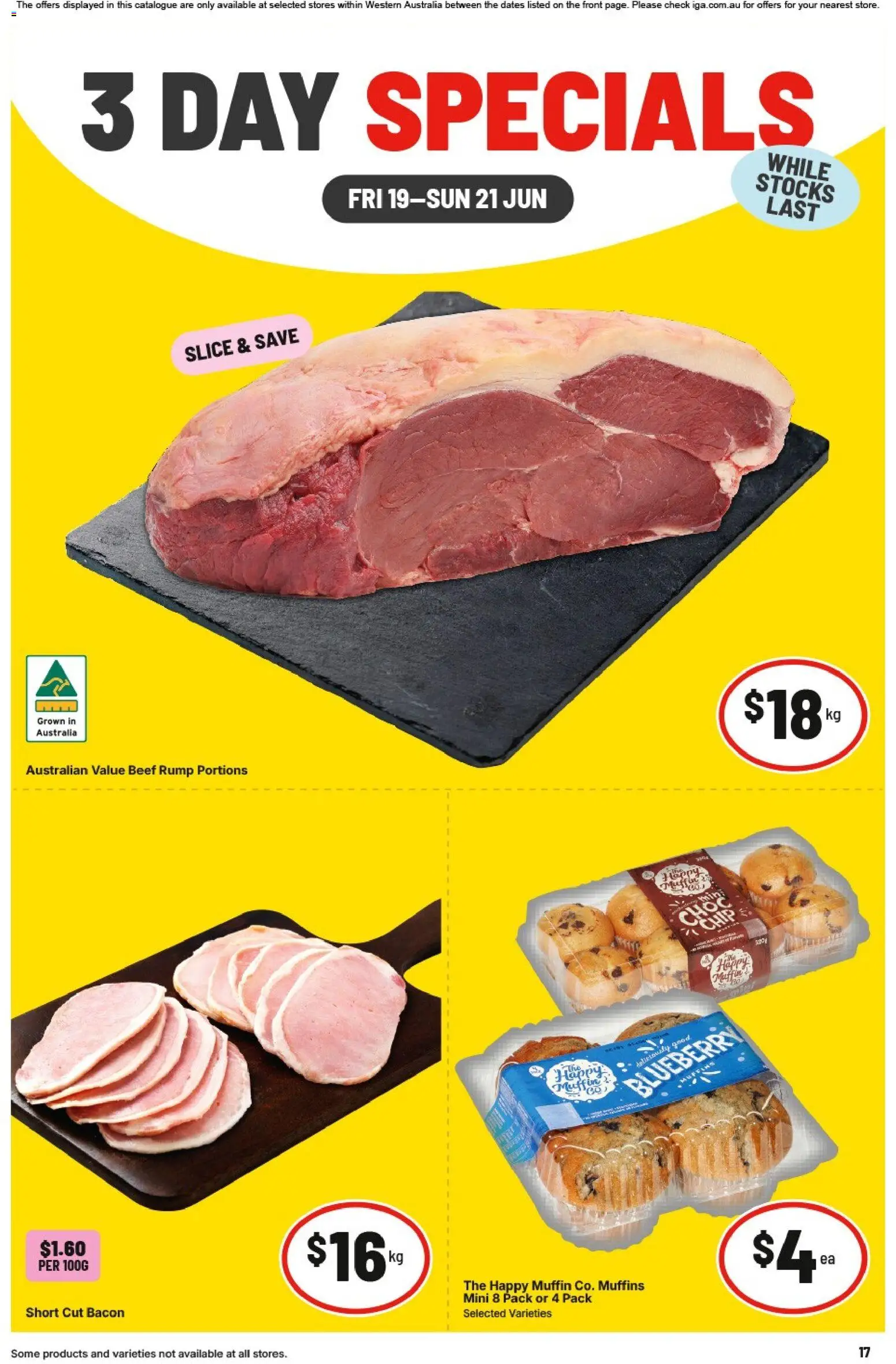 Preview of catalogue IGA 3 Day Specials WA Medium Metro from shop IGA valid 19/06/2026