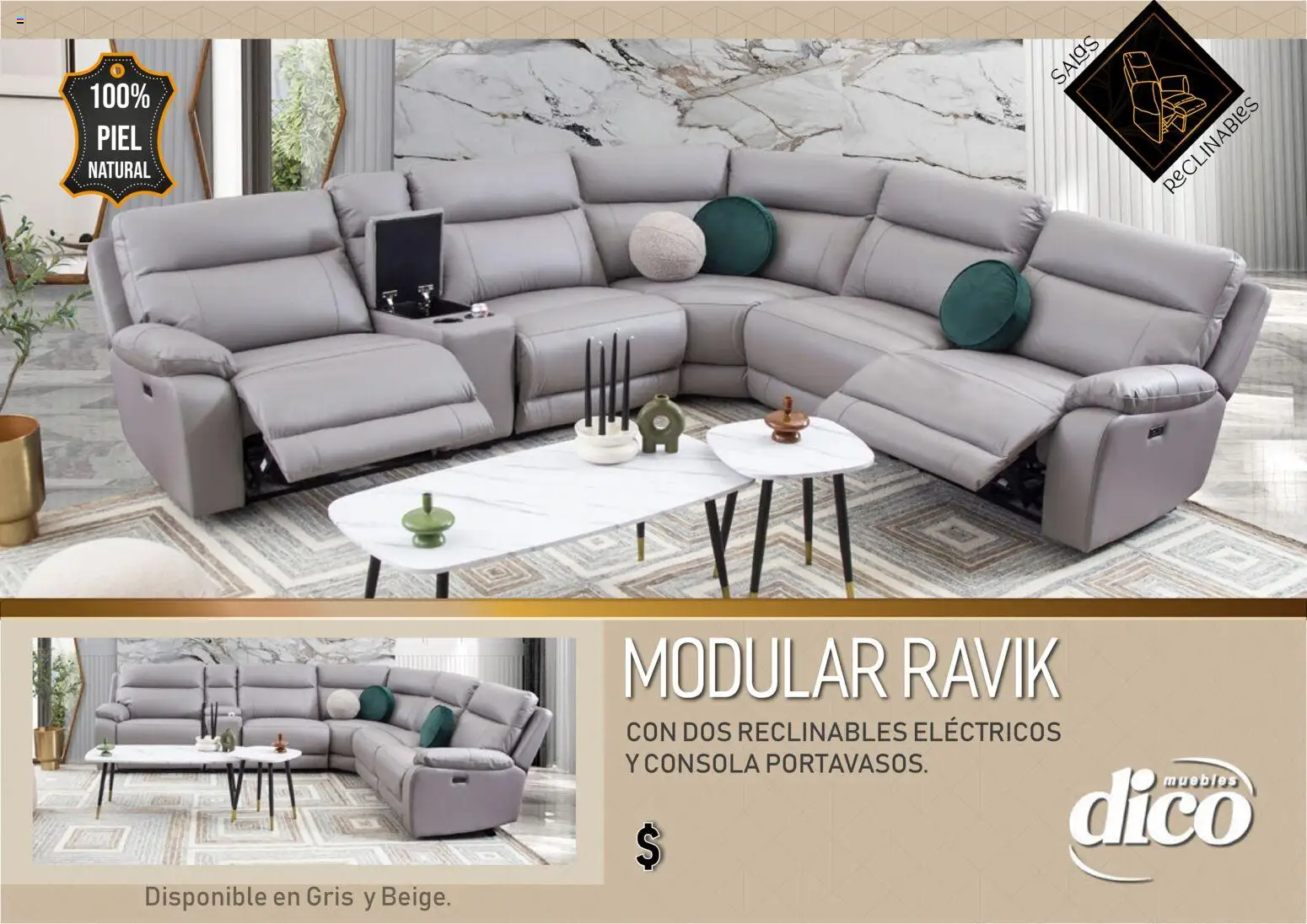 Vista previa las ofertas de la tienda Muebles Dico - Catálogo Salas reclinables desde el 01/01/2026 - Sales, Modular