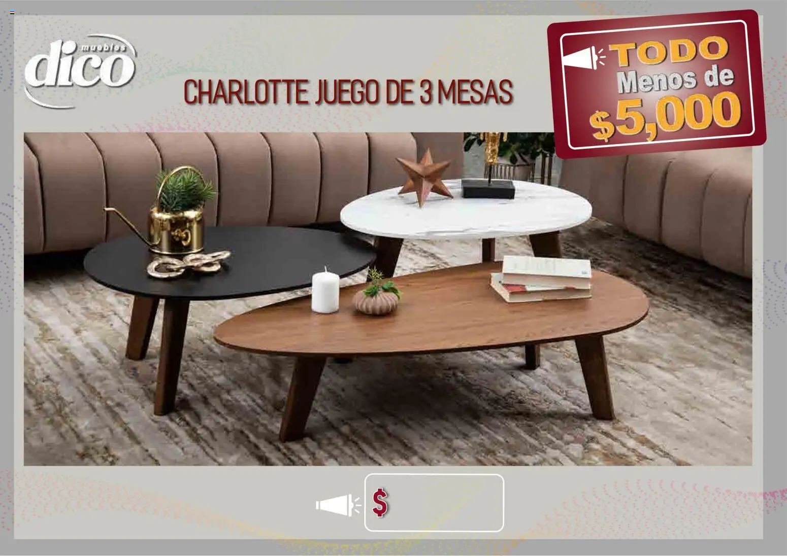 Vista previa las ofertas de la tienda Muebles Dico - Muebles Dico catálogo Todo menos de 5000 Pacifico desde el 09/04/2026 