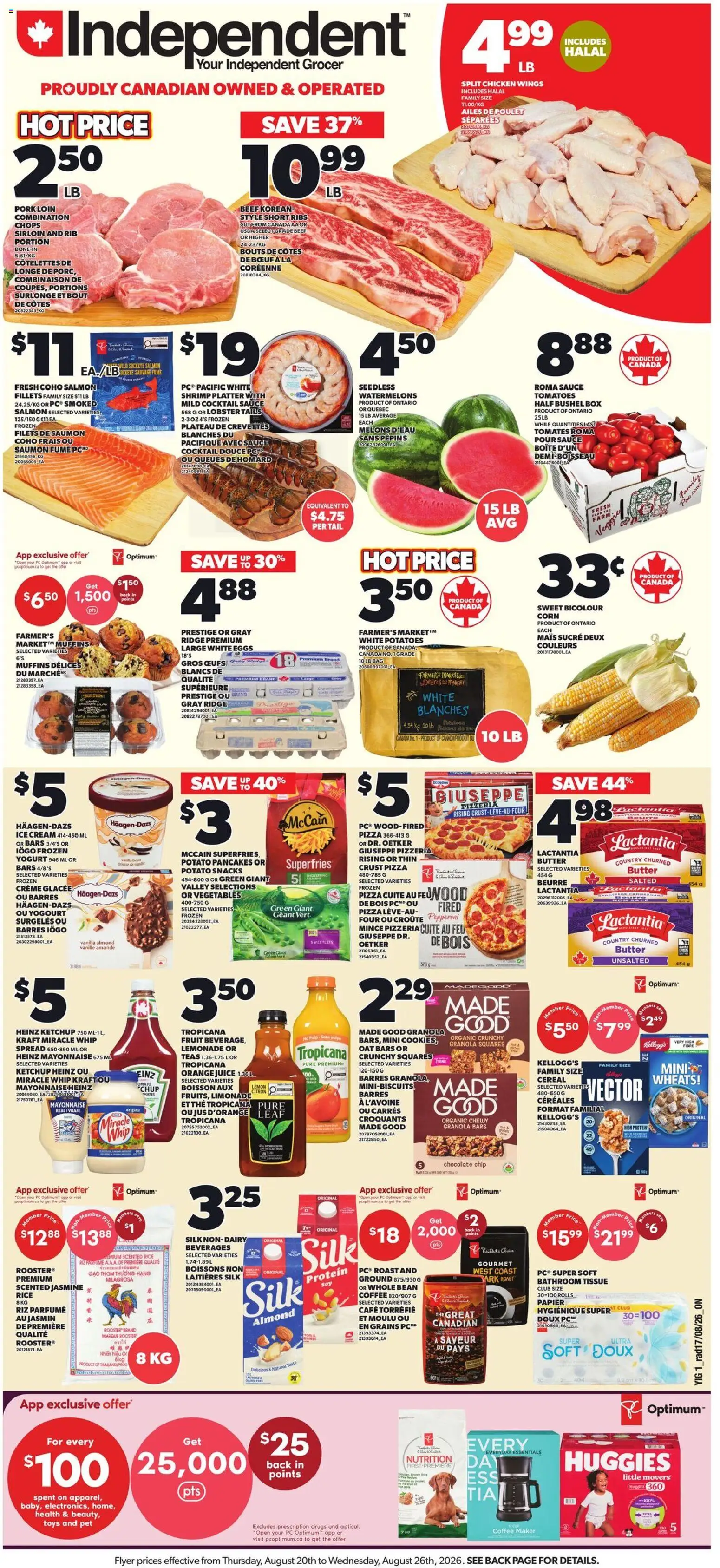 Preview of leaflet Independent Grocer weekly flyer / circulaire from shop Independent Grocer is valid from Aug 20, 2026