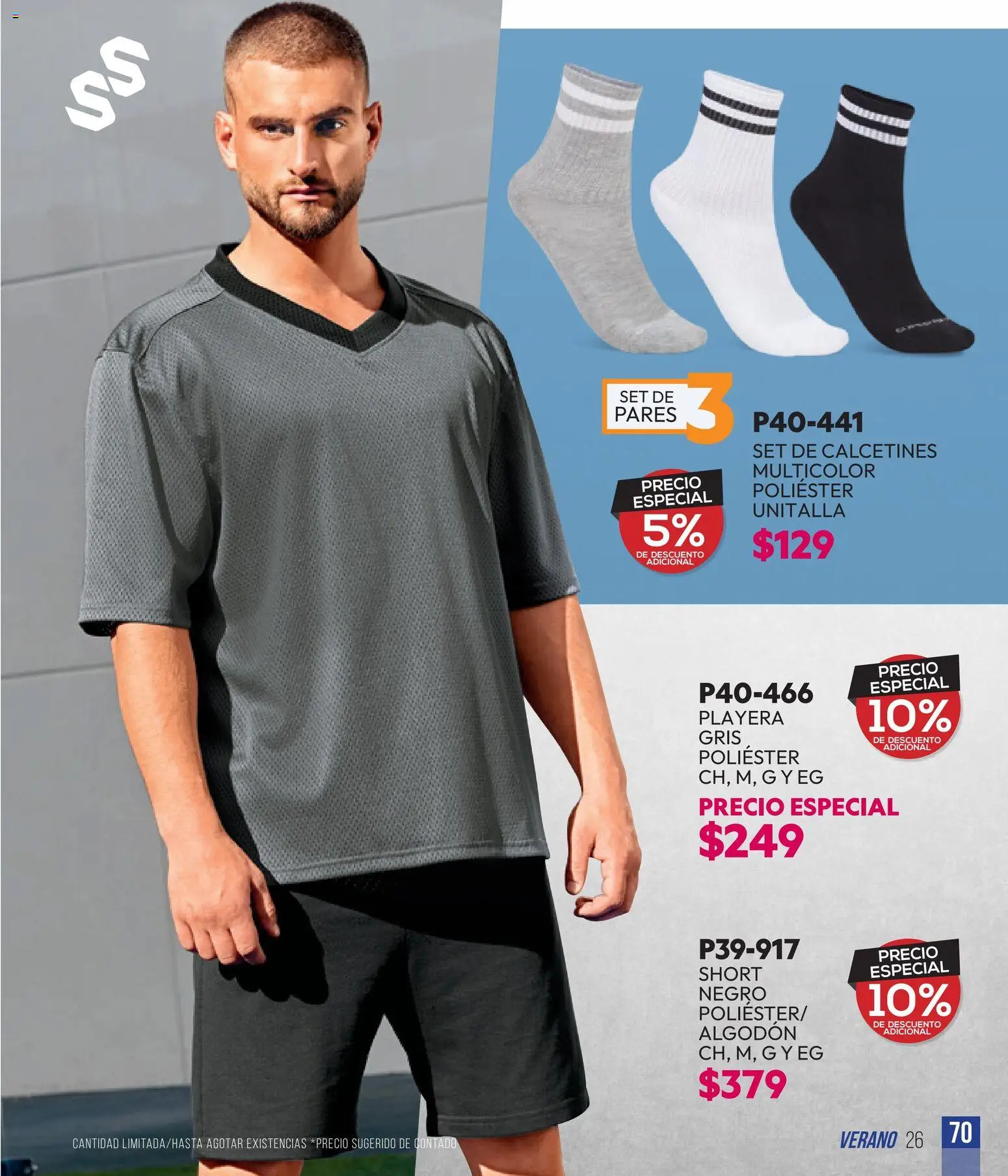Vista previa las ofertas de la tienda Cklass - Cklass catálogo Sportweek desde el 28/04/2026 - Playera, Short, Algodón, Calcetines