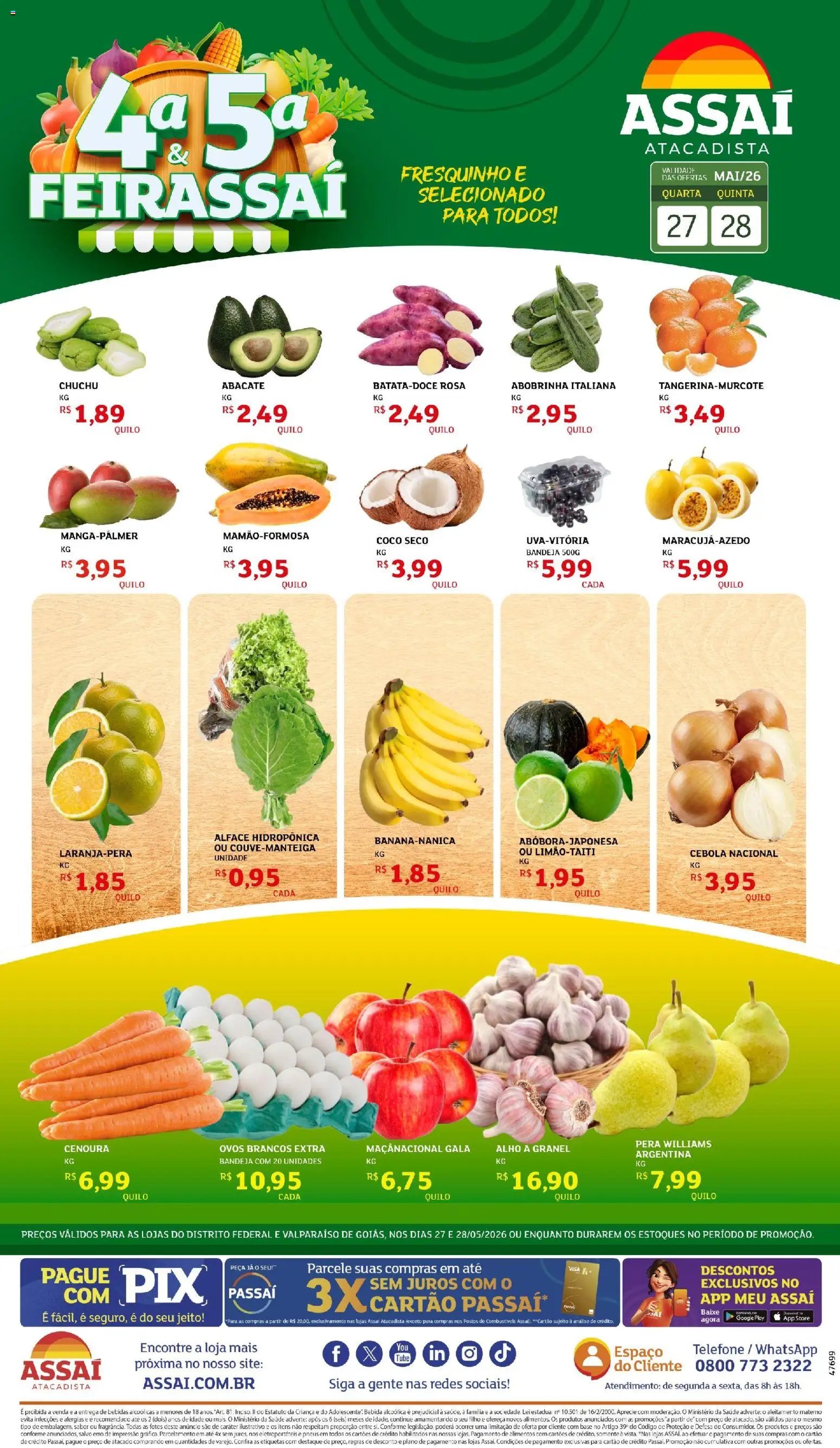 Pré-Visualização do folheto "Assaí Atacadista ofertas - DF" da loja Assaí Atacadista válido a partir de 27/05/2026