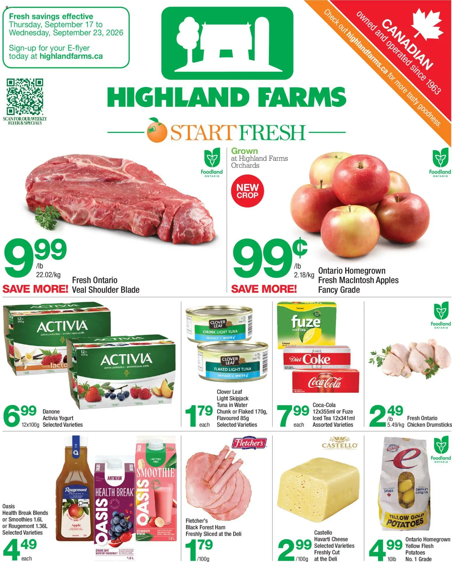 Preview of leaflet Highland Farms weekly flyer / circulaire from shop Highland Farms is valid from Sep 17, 2026