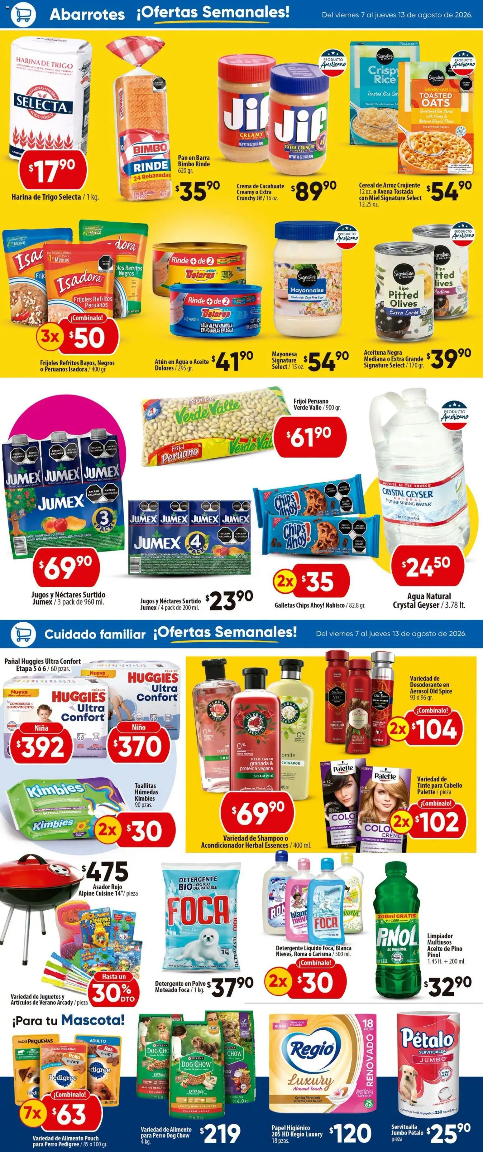 Vista previa las ofertas de la tienda Calimax - Calimax folleto Ensenada desde el 07/08/2026 - Pollo, Pan, Galletas, Proteína, Crema, Toallitas húmedas, Mayonesa, Acondicionador