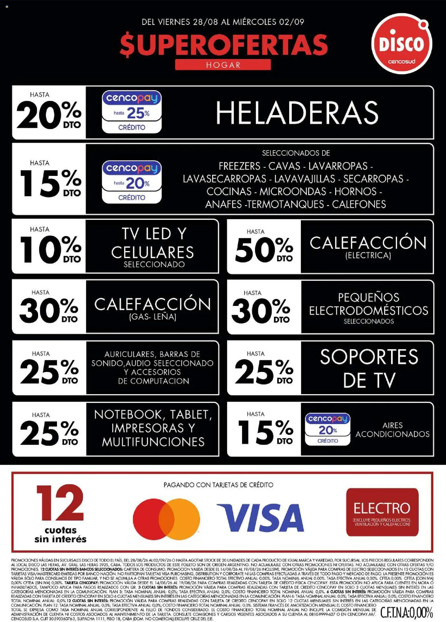 Vista previa del folleto de la tienda Disco válido desde el 27/08/2026 - Disco, Lavarropas, Microondas, Cartera, Lavavajillas, Secarropas, Leña