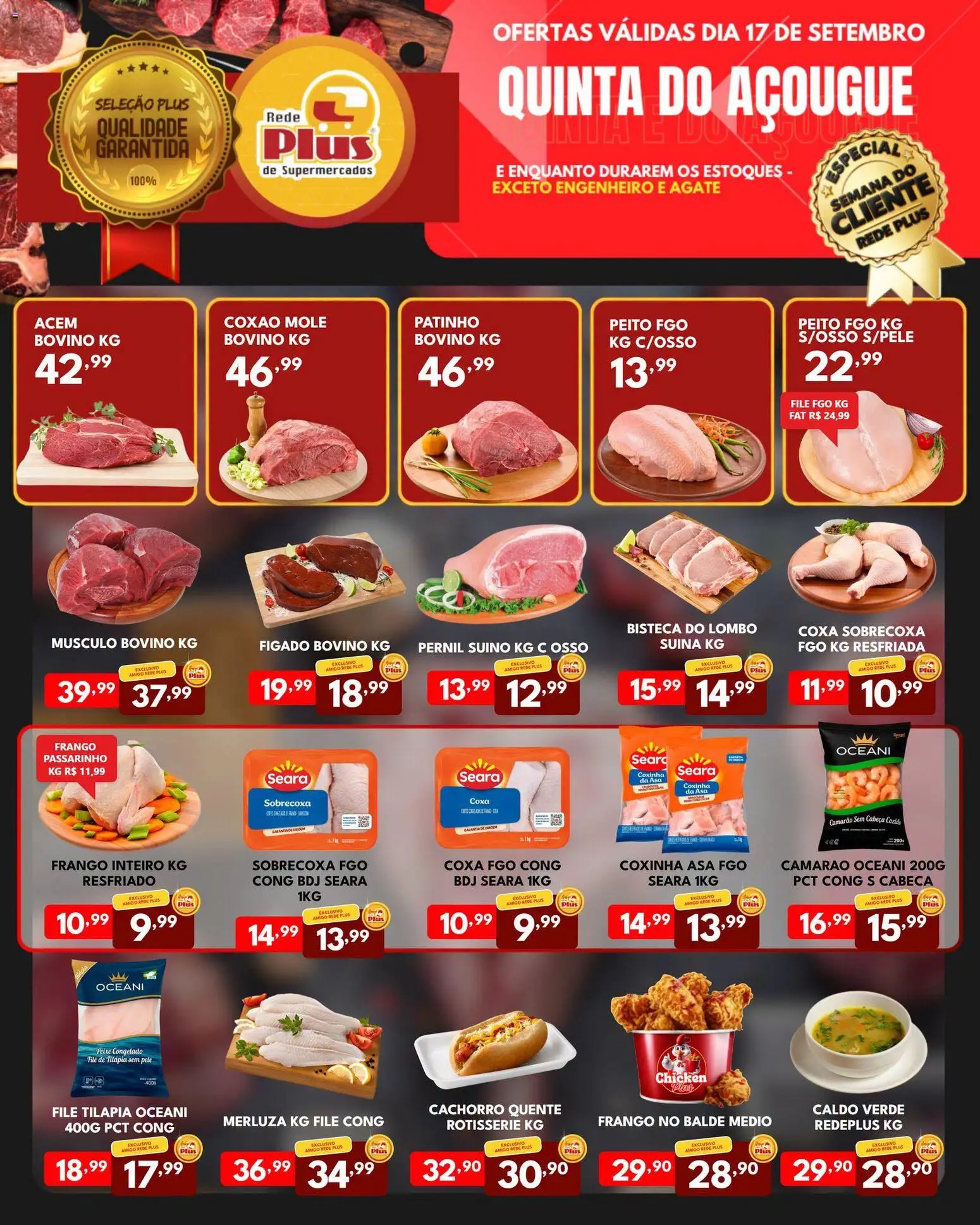 Pré-Visualização do folheto "Rede Plus Supermercados ofertas Quinta do Açougue" da loja Rede Plus Supermercados válido a partir de 17/09/2026