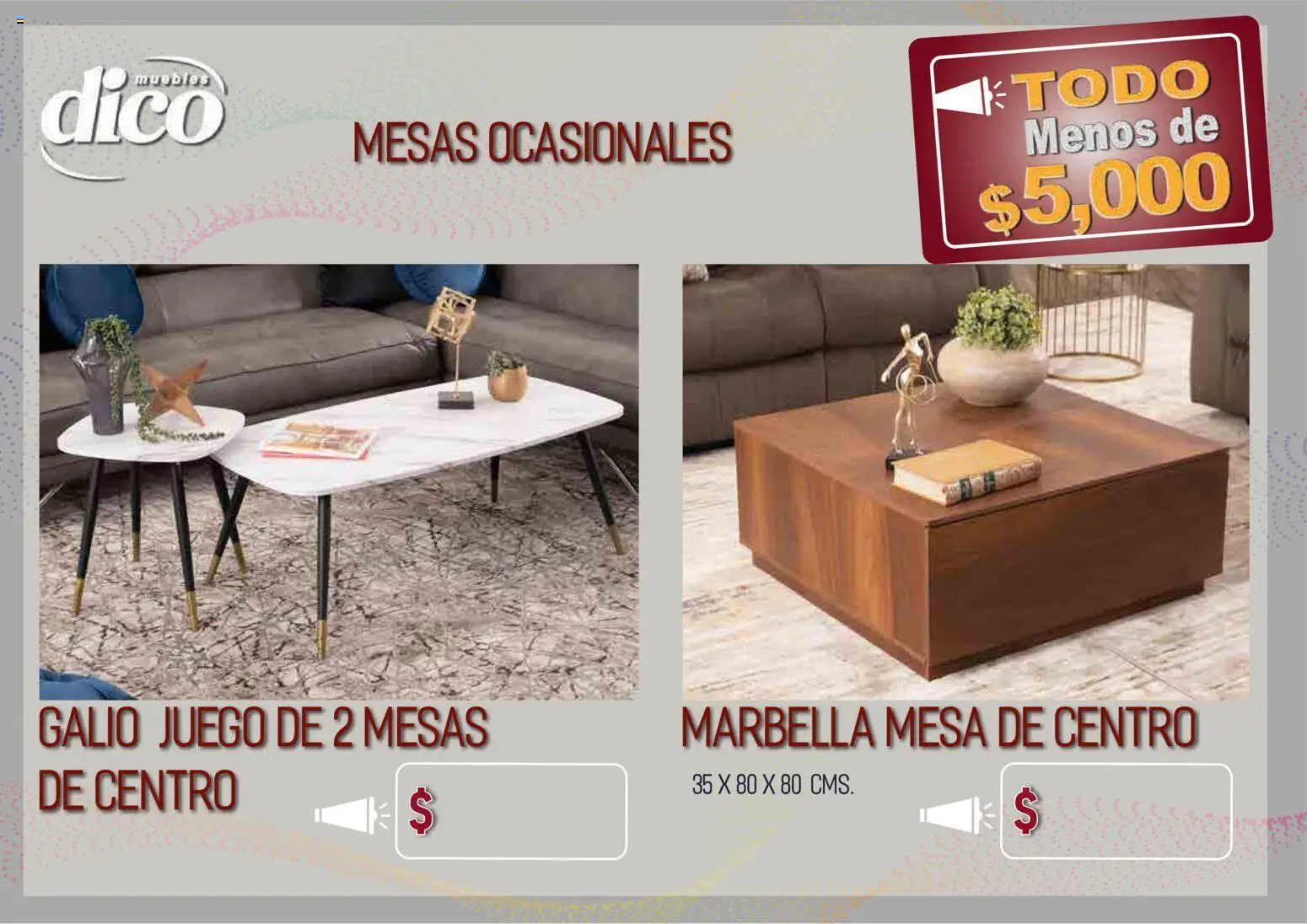 Vista previa las ofertas de la tienda Muebles Dico - Muebles Dico catálogo Todo menos de 5000 Pacifico desde el 09/04/2026 