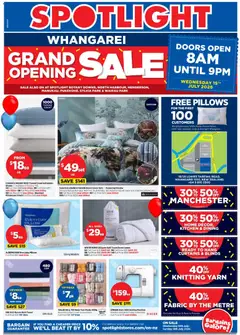 Preview of catalogue Spotlight Whangarei Grand Opening Sale from shop Spotlight valid 13 Jul 2026