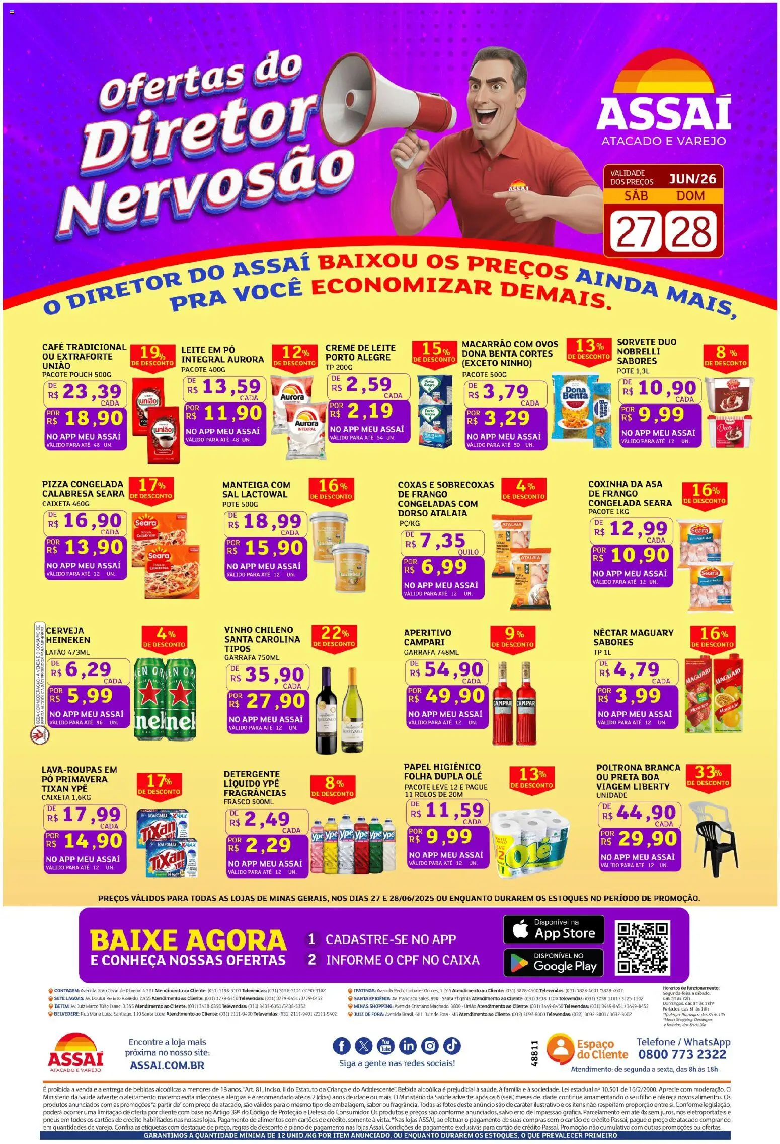 Pré-Visualização do folheto "Assaí Atacadista ofertas - MG" da loja Assaí Atacadista válido a partir de 27/06/2026