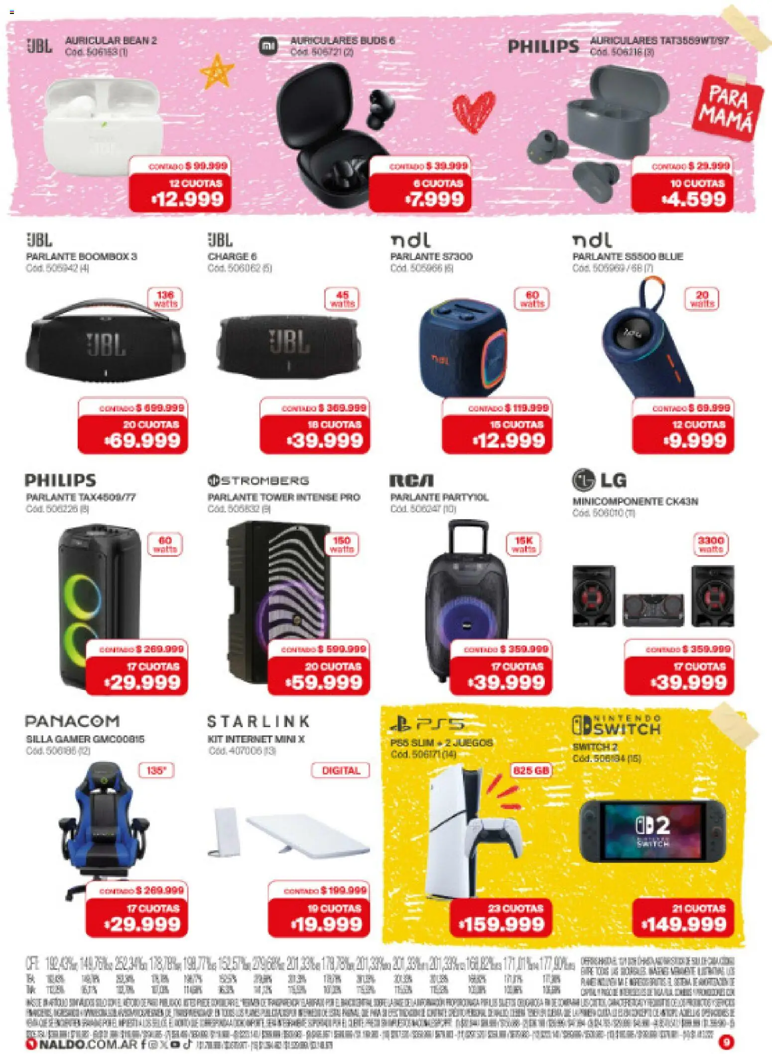 Vista previa del folleto de la tienda Naldo válido desde el 01/10/2026 - Auriculares, Silla gamer, Silla, Parlante