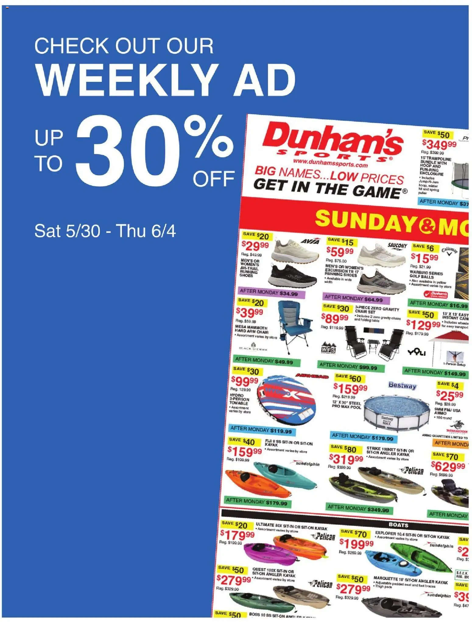 Ad Preview of Dunham's Sports Dunham's Sports Weekly Ad from 05/30/2026