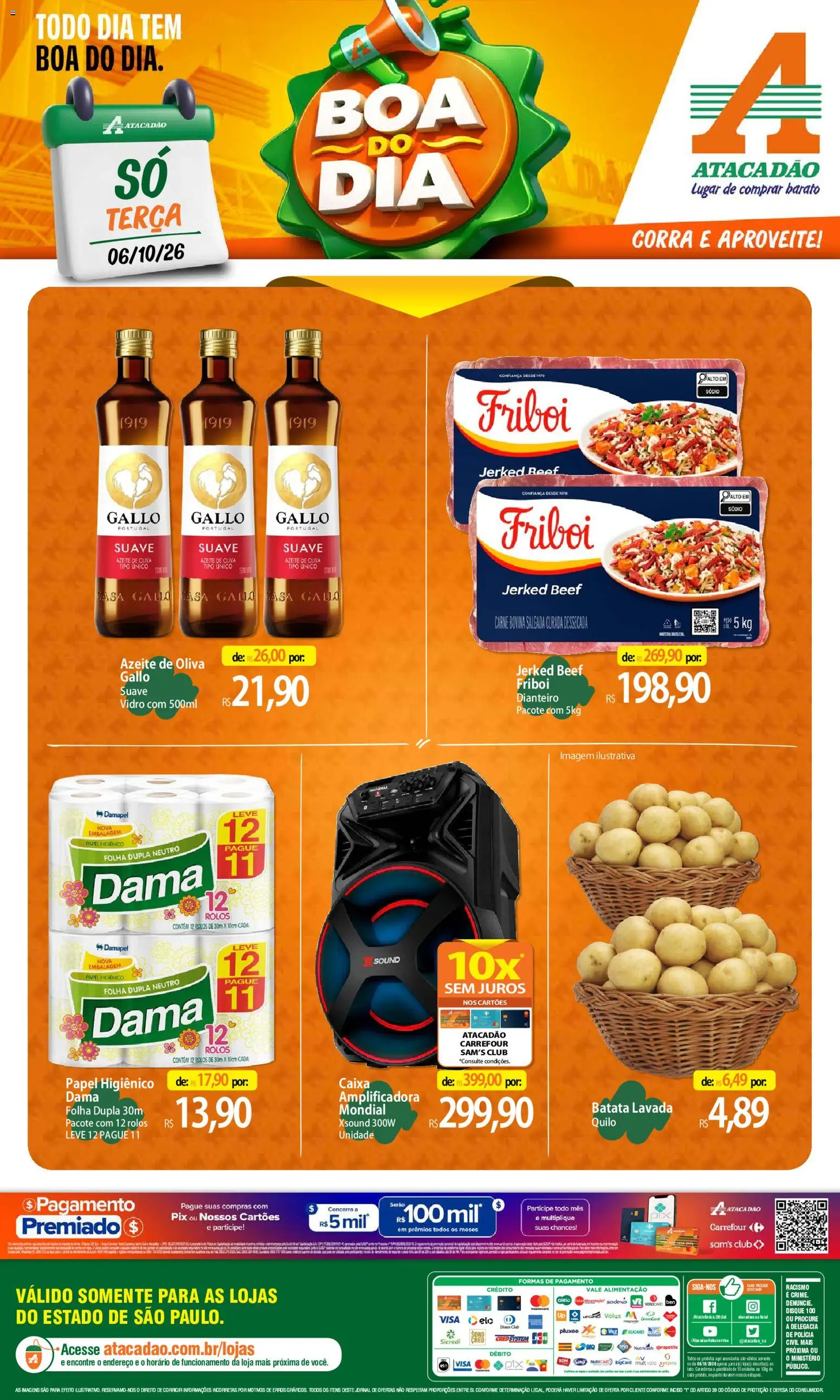 Pré-Visualização do folheto "Atacadão ofertas - SP" da loja Atacadão válido a partir de 06/10/2026