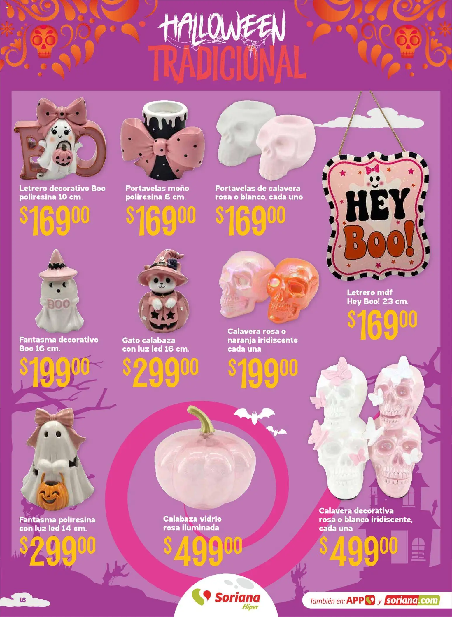 Vista previa las ofertas de la tienda Soriana - Soriana Halloween y Día de muertos Híper Nacional desde el 08/09/2026 
