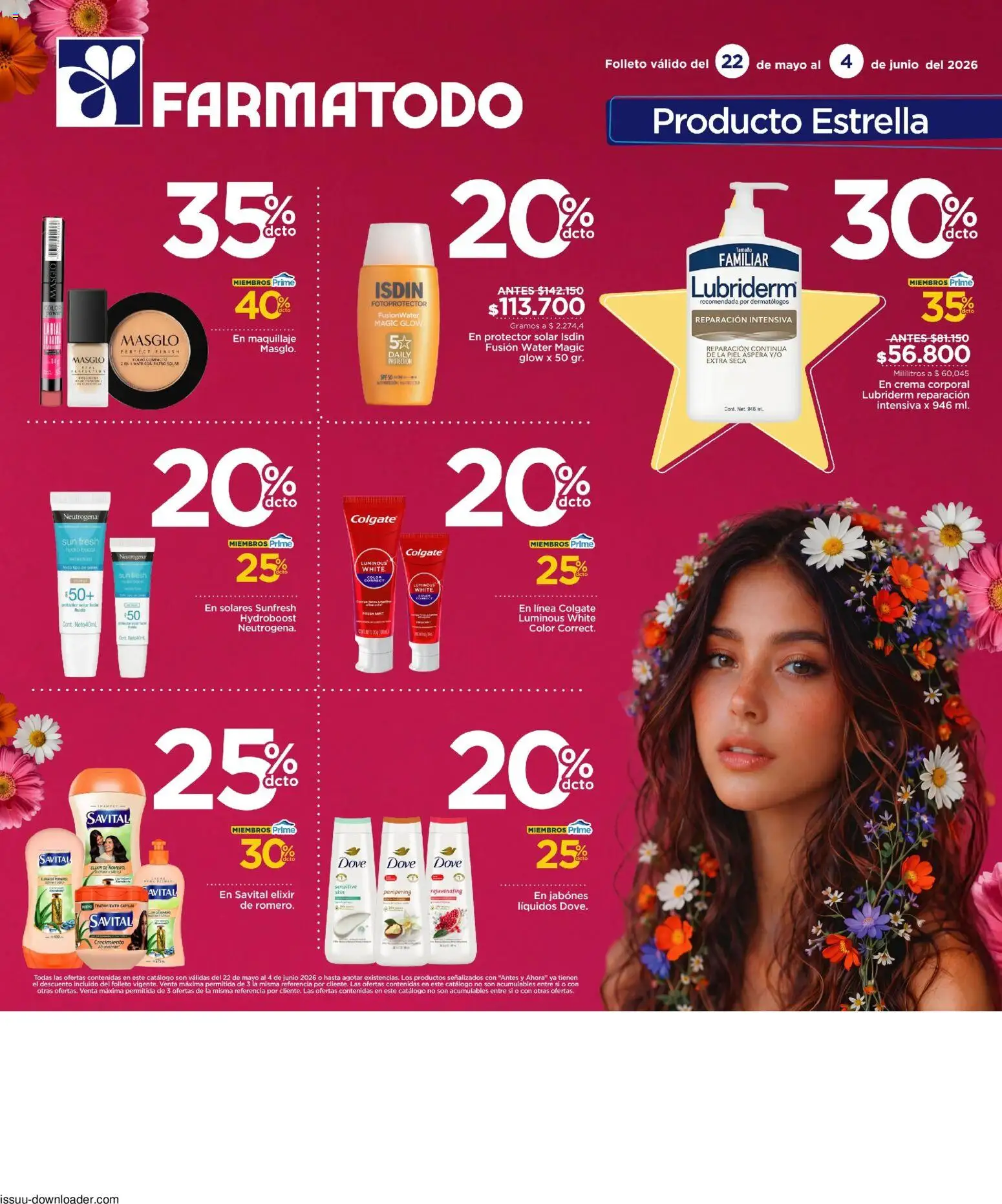  Vista previa del prospecto FarmaTodo catálogo del almacen FarmaTodo válida del 22/05/2026 al 04/06/2026 - Maquillaje, Protector solar, Crema