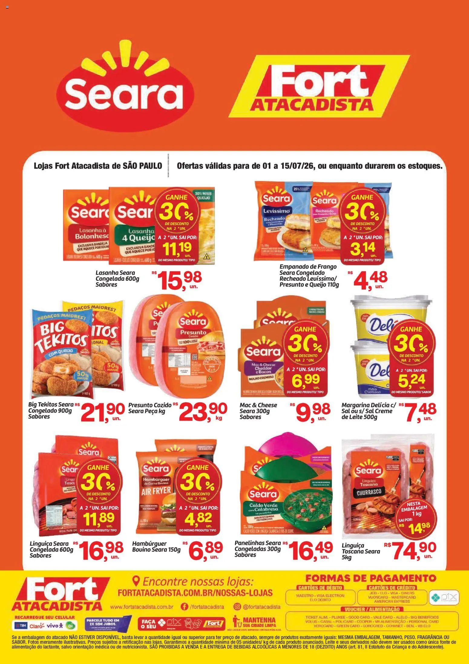 Pré-Visualização do folheto "Fort Atacadista ofertas Seara" da loja Fort Atacadista válido a partir de 01/07/2026