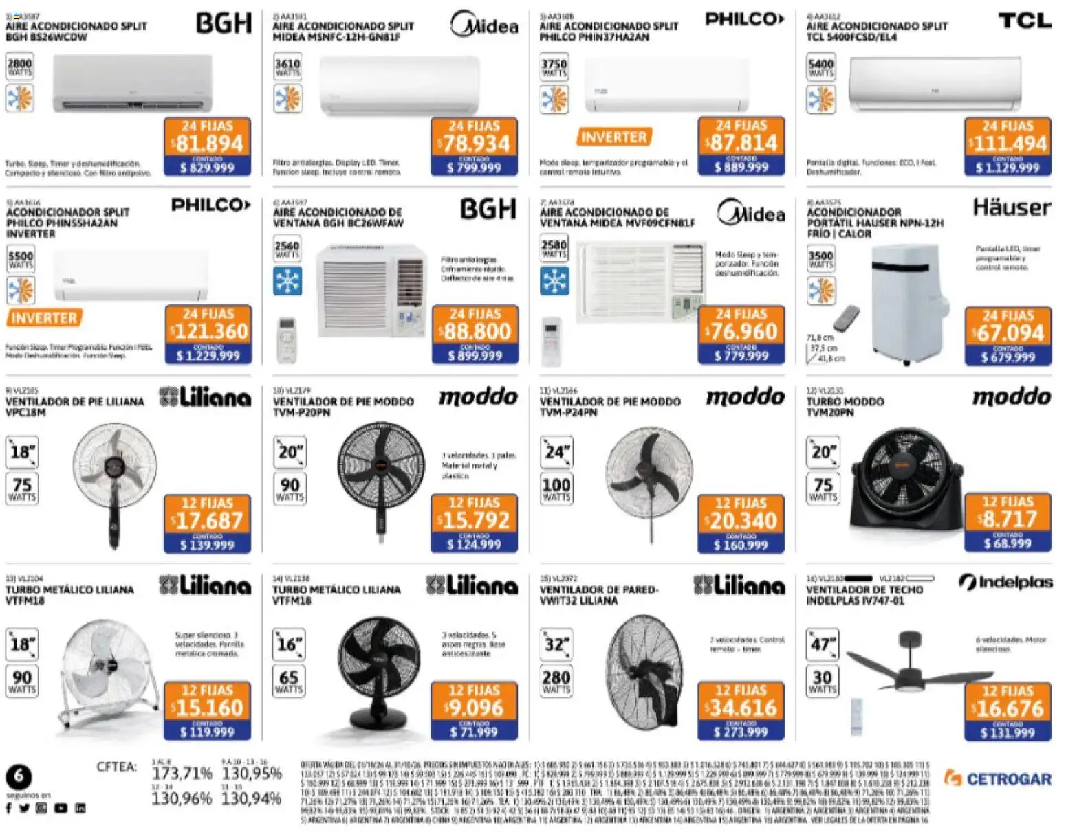 Vista previa del folleto de la tienda Cetrogar válido desde el 01/10/2026 
